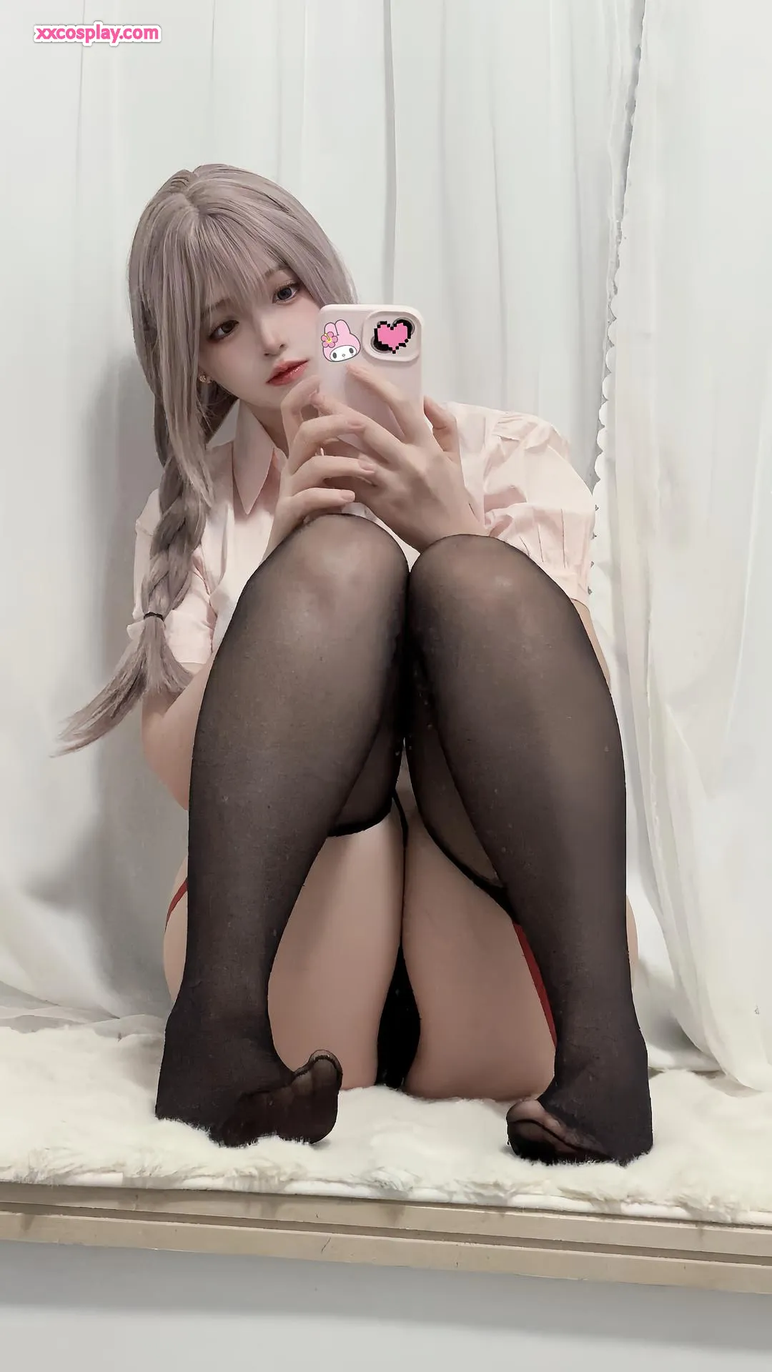 Feng Mao SS - Lila na Braided Pigtails